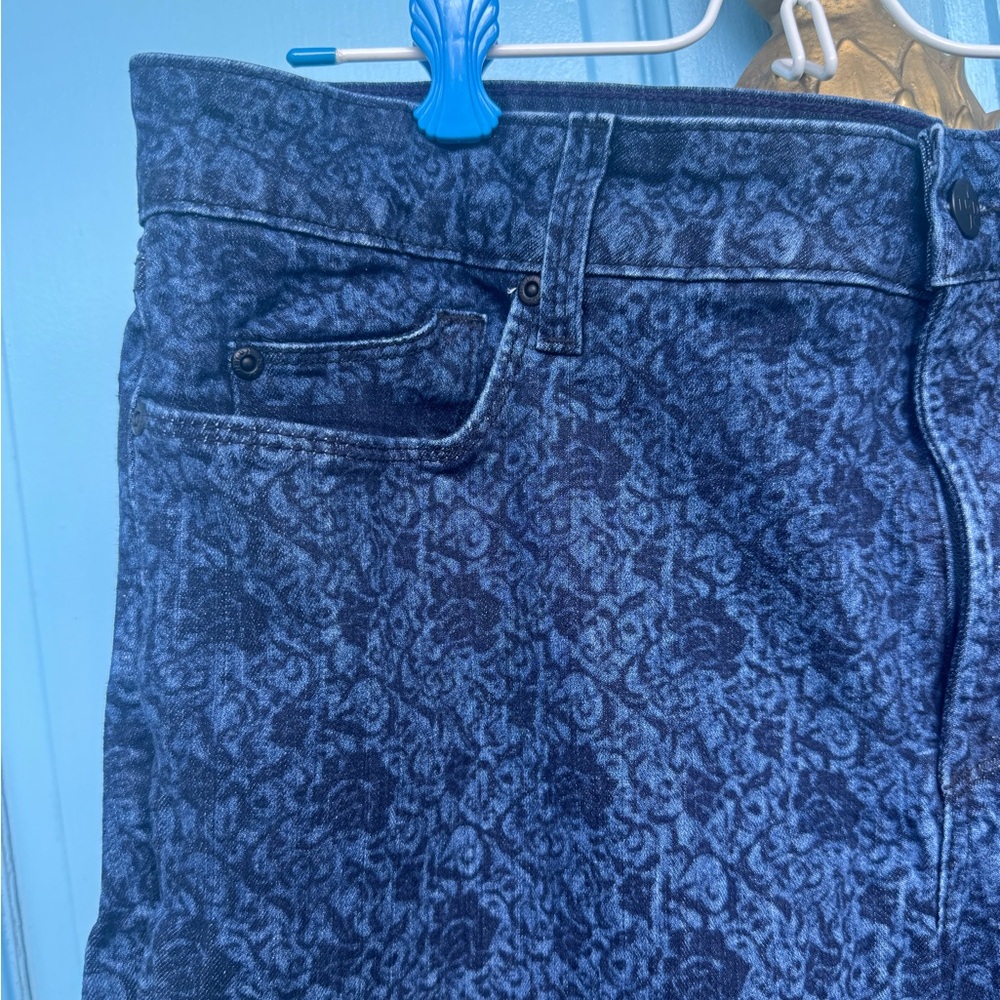 NYDJ Blue Patterned Jeans Ankle size 18W - Picture 9 of 10